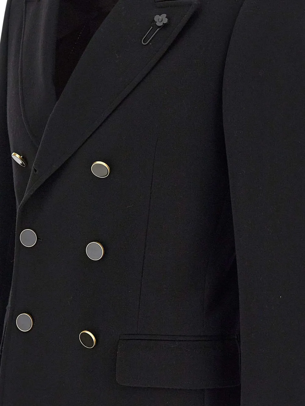 Lardini double-breasted blazer Zwart