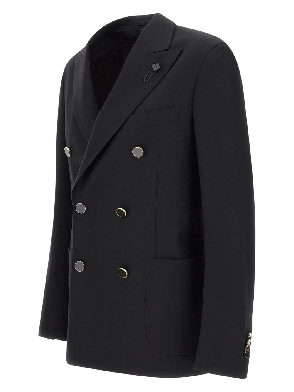 Lardini double-breasted blazer Zwart
