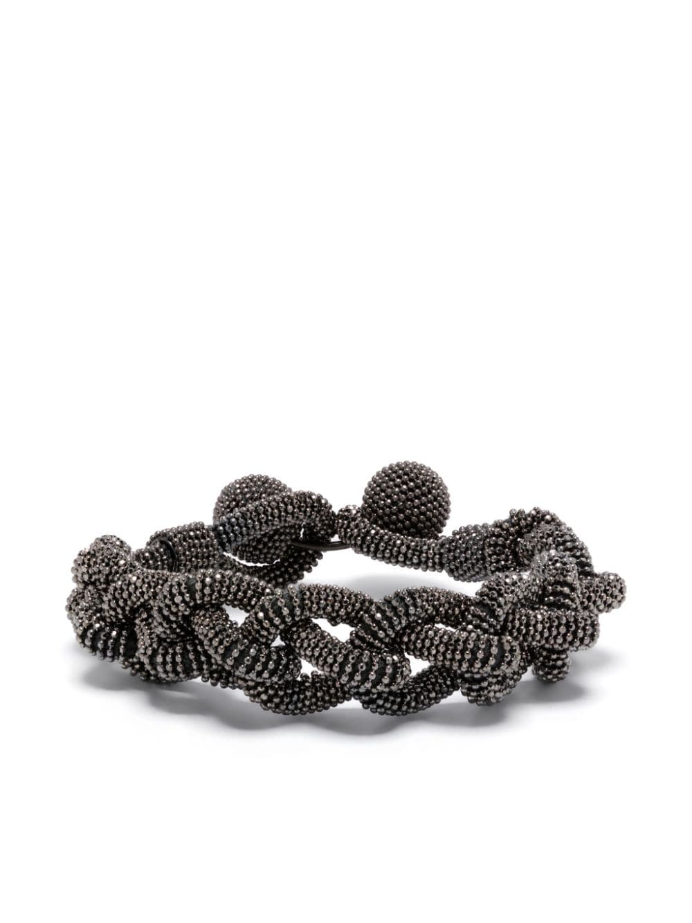 Shop Fabiana Filippi Braided Bracelet In Black