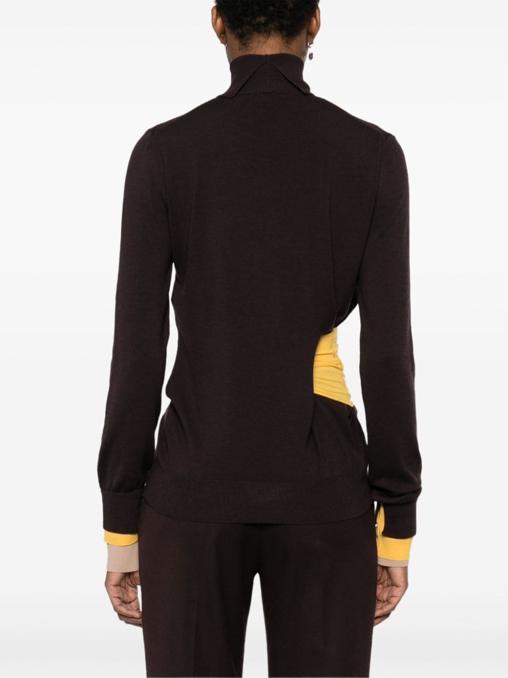 Shop Fendi Asymmetric Sweater In Purple