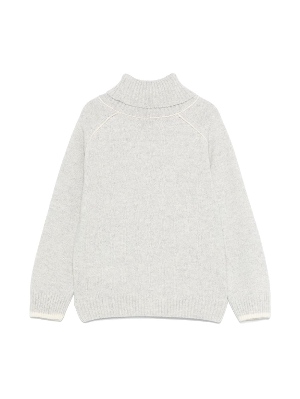 Shop Eleventy Logo-embroidered Sweater In Gray