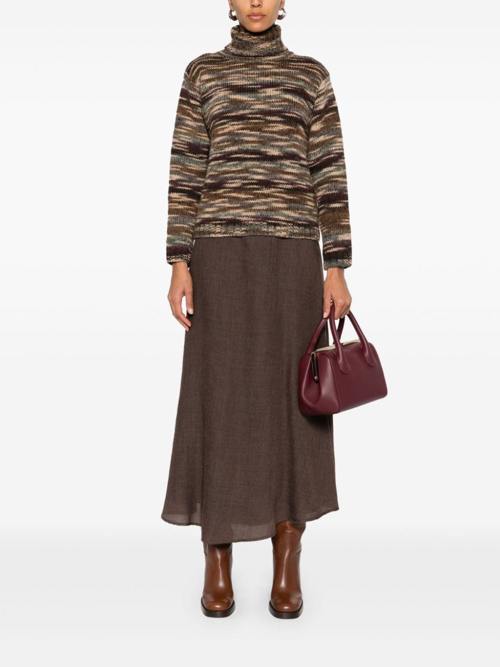 Shop Diega Jiajo Maxi Skirt In Brown