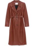 Yves Salomon leather coat - Brown