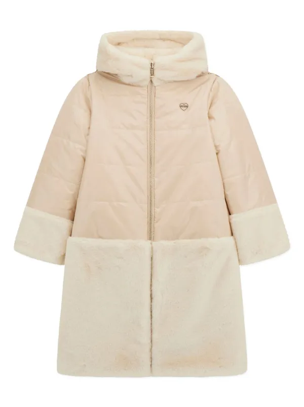 Guess Kids Reversible Faux Fur Coat Neutrals FARFETCH AE