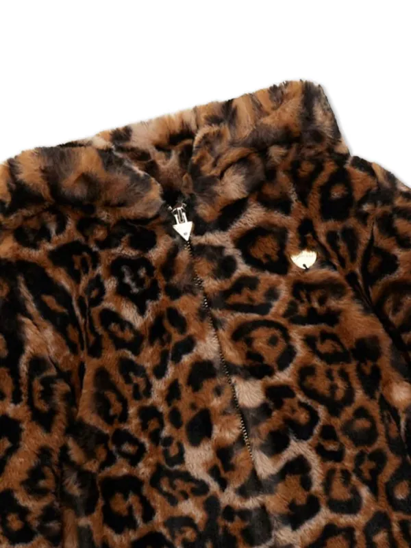 guess kids leopard print jacket kids Polyester 12 mth Brown