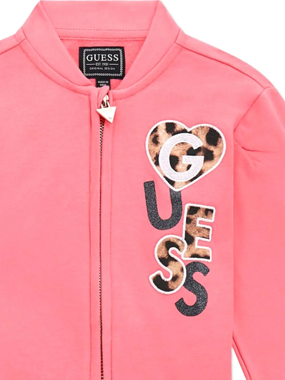 guess kids Sweater met logopatch Roze
