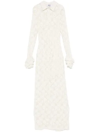MSGM Multicolor Silk Casual Dress