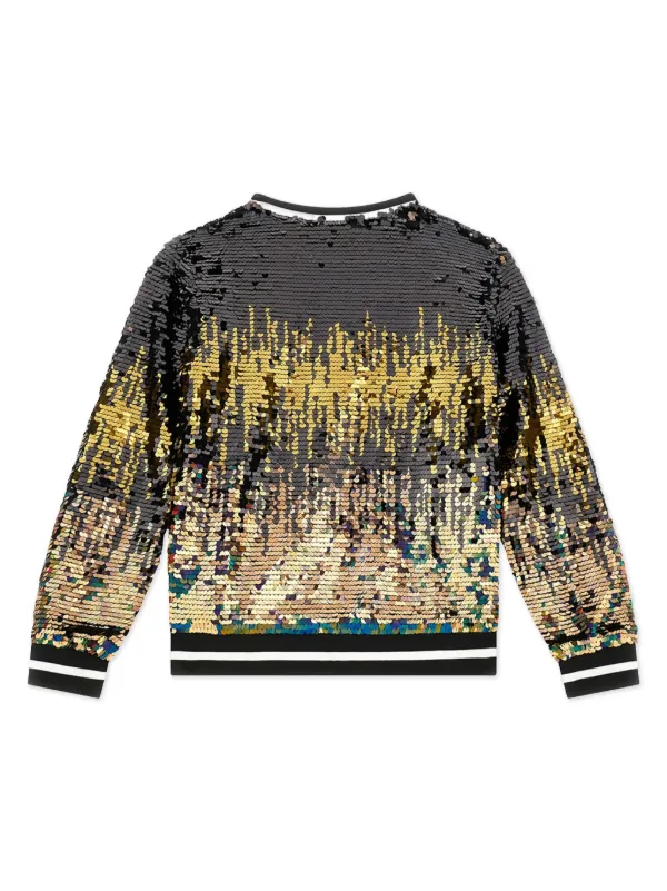 Guess Kids sequin-embellished Sweatshirt Black FARFETCH IN