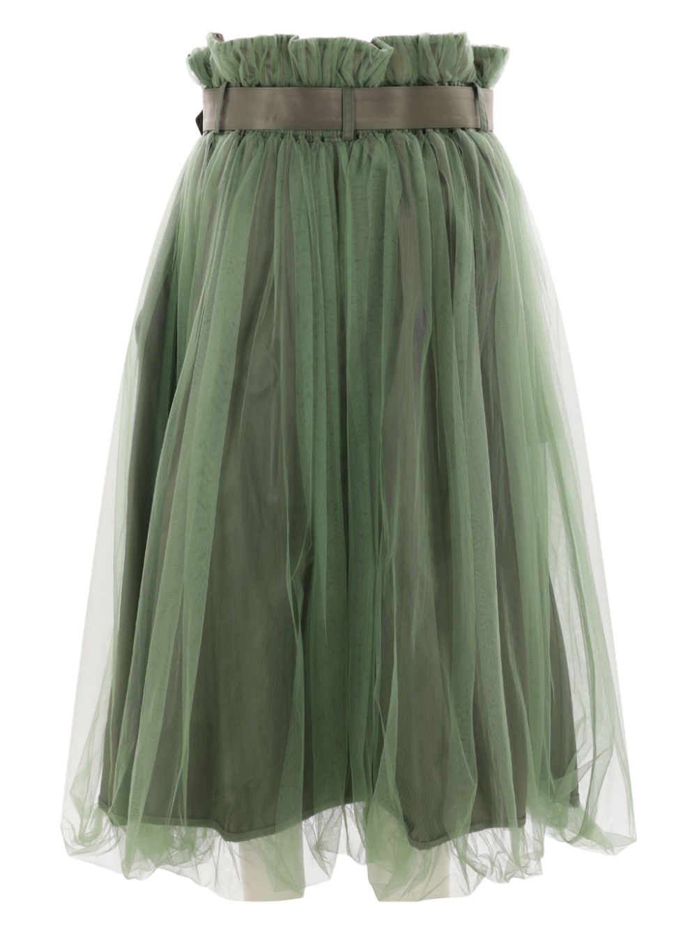 Noir Kei Ninomiya belted tulle skirt - Groen