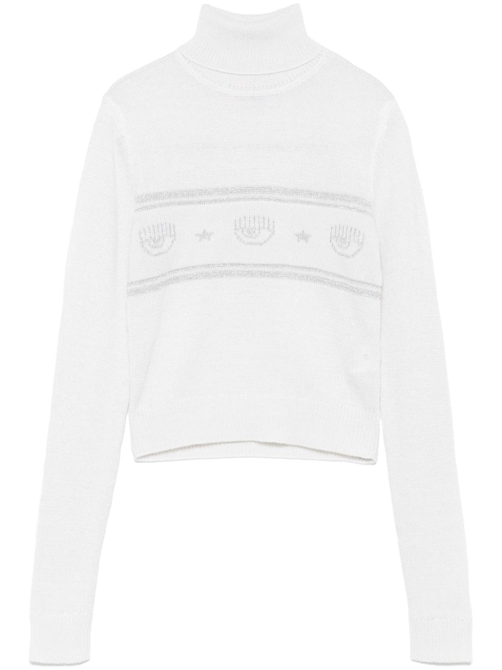 CHIARA FERRAGNI EYELIKE-MOTIF SWEATER 