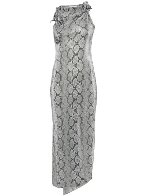 Coperni Snake-Print Flower gown Women