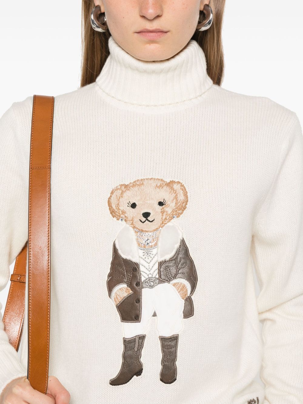 Buy cheap and authentic Ralph Lauren Collection Polo Bear-applique sweater Women