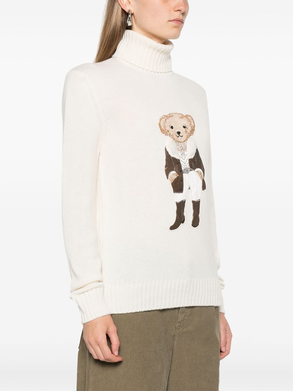 Buy cheap and authentic Ralph Lauren Collection Polo Bear-applique sweater Women