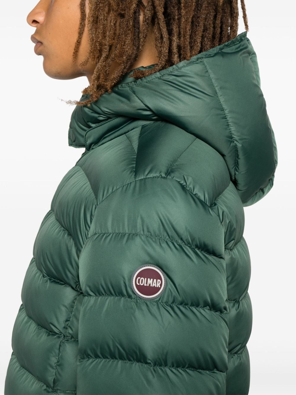 Shop Colmar Detachable-hood Puffer Jacket In Green