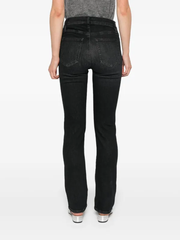 【関税込み】FRAME ブラック Le High Straight ジーンズ FRAME Le High Straight Long Jeans | Black | FARFETCH