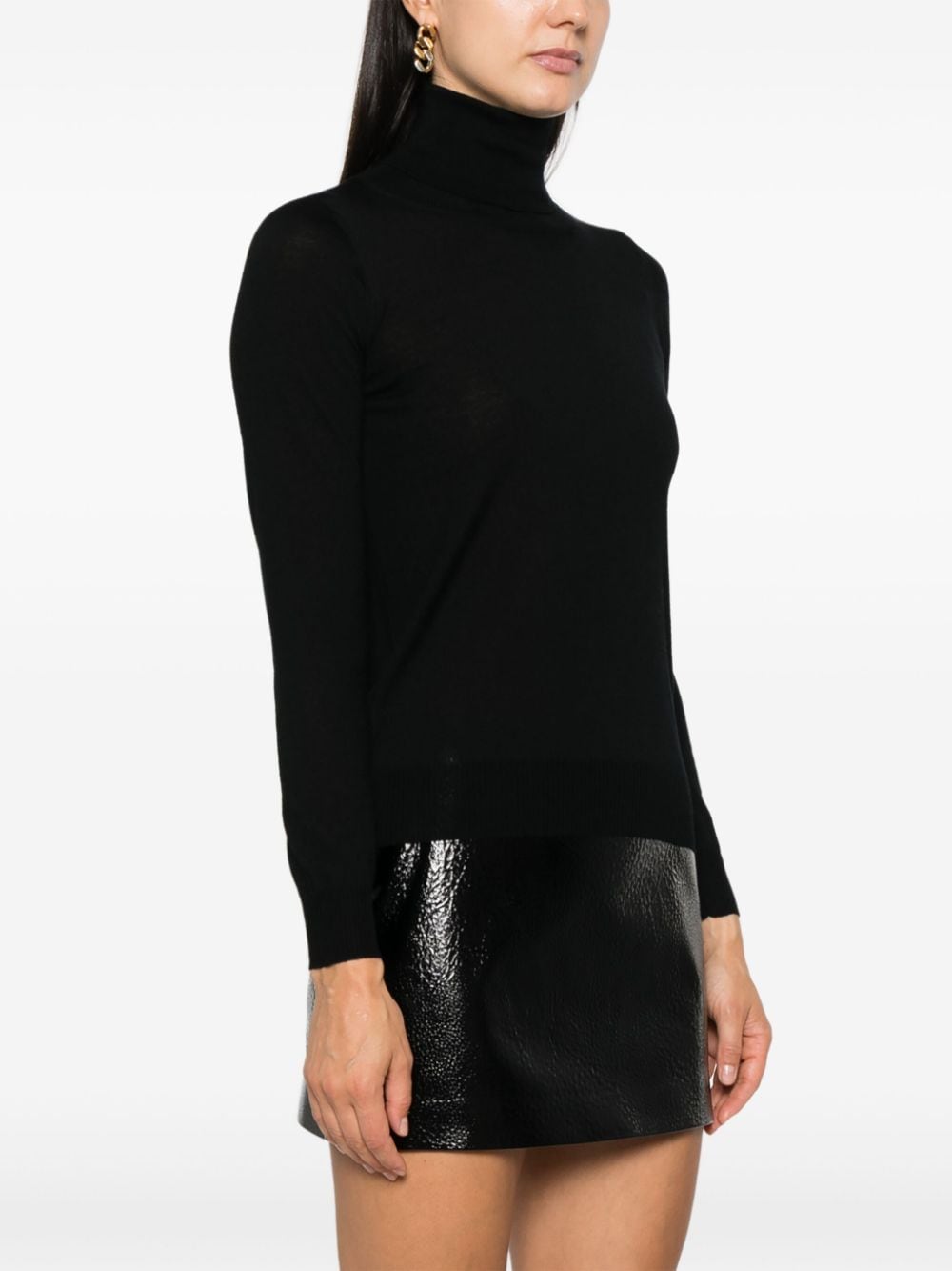 Shop Drumohr Roll-neck Jumper In Black