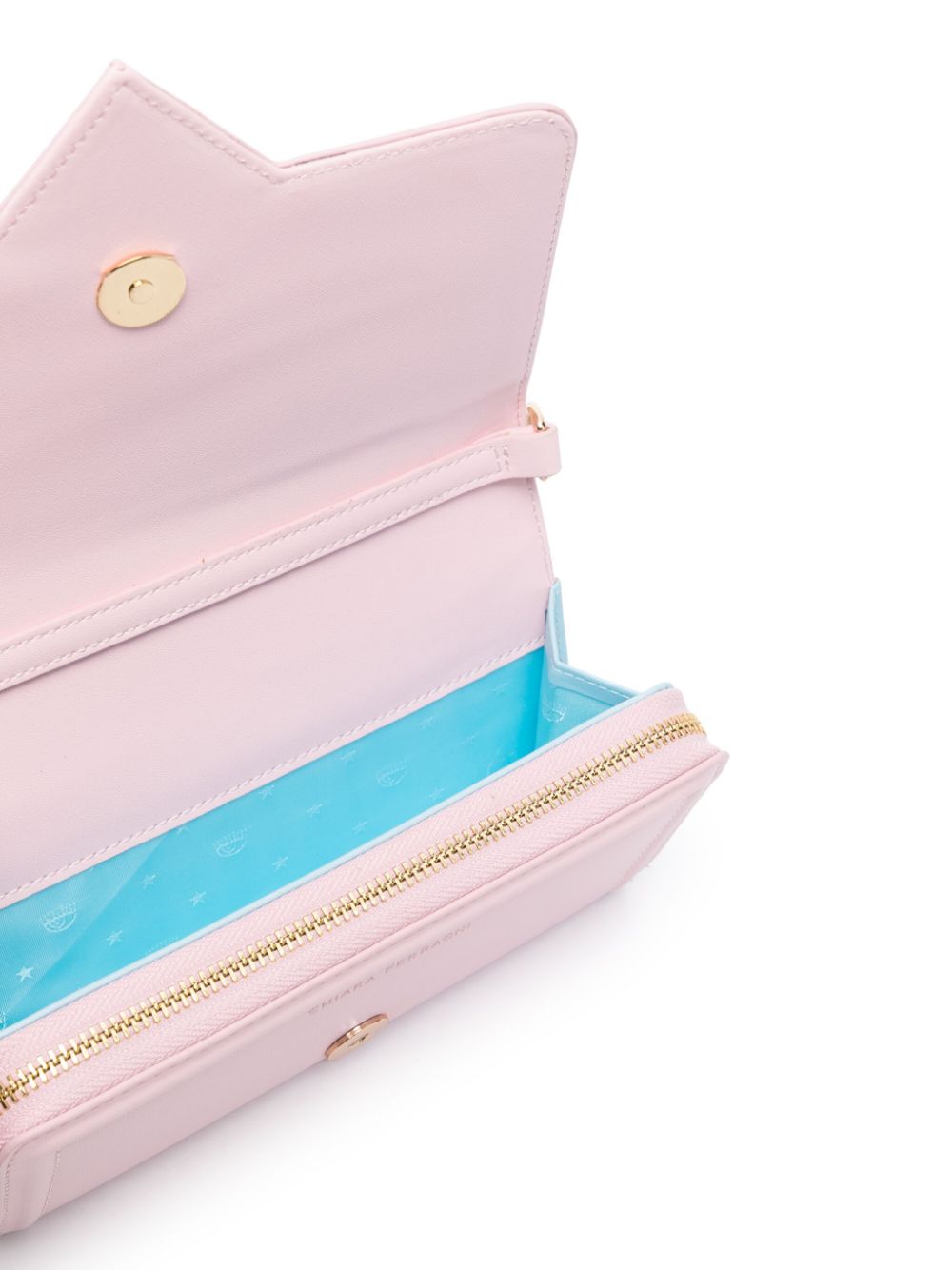 Shop Chiara Ferragni Eyelike Clutch Bag In Pink