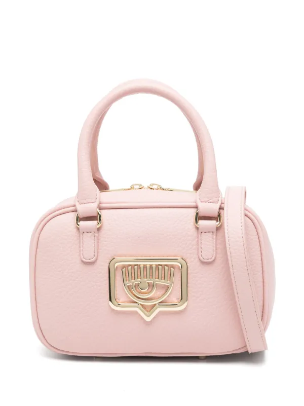 Chiara Ferragni Eyelike plaque tote bag women Polyester Polyurethane Resin Flex Polyester One Size Pink