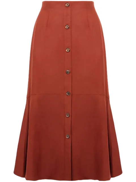 Agnona button-fastening midi skirt 