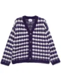 Bonsai patterned intarsia-knit cardigan - Purple