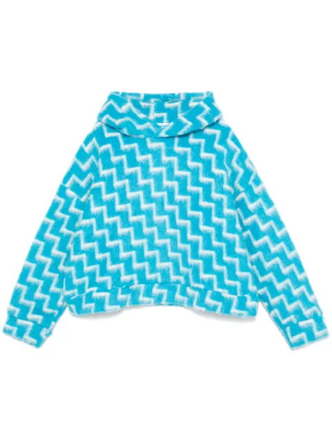 Bonsai geometric-pattern hoodie 