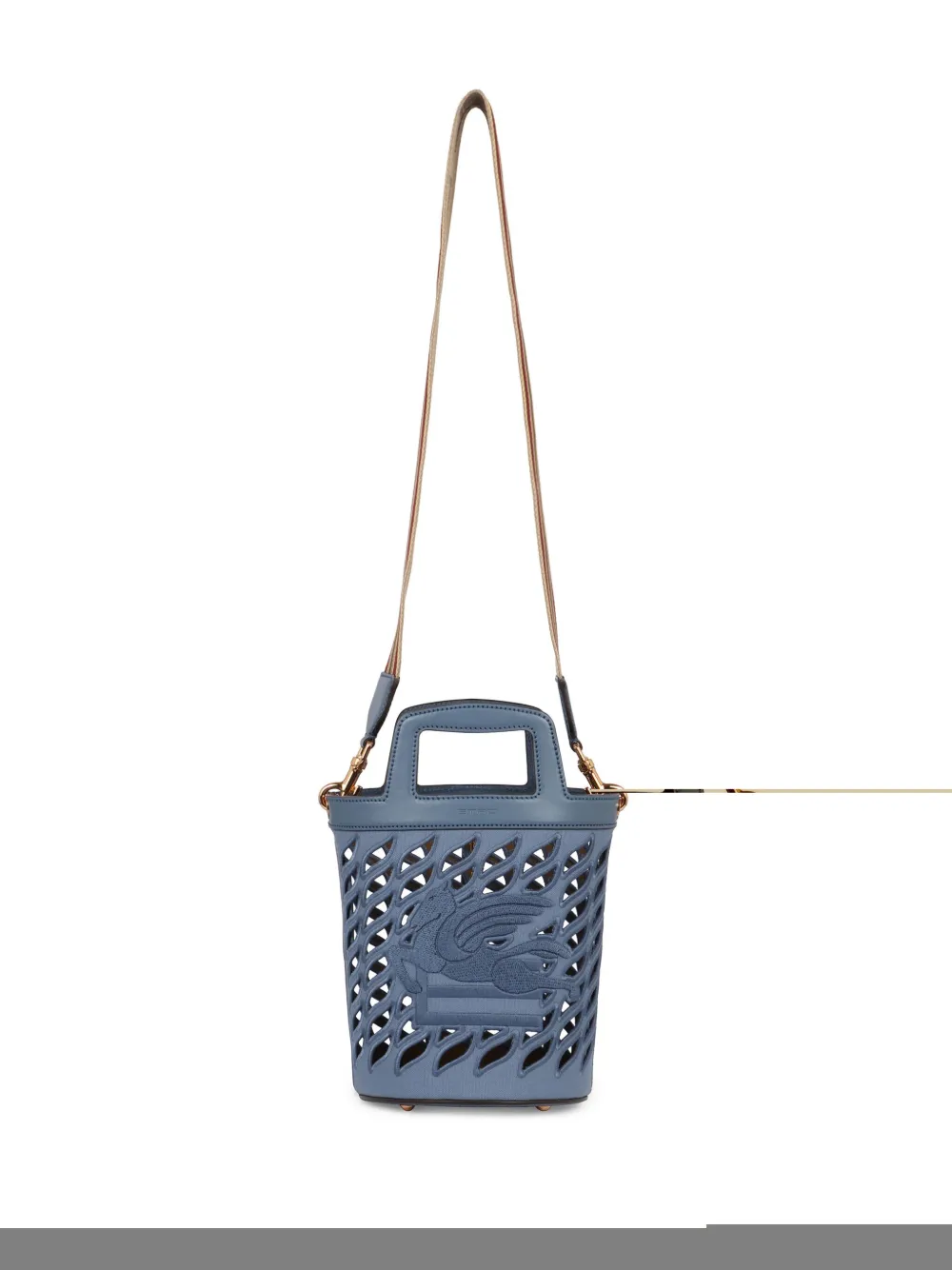 Etro Logo Shoulder Bag In Blue