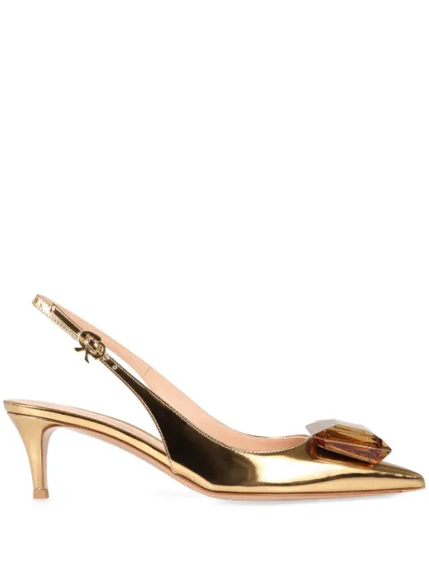 Gianvito Rossi حذاء بكعب 50 ملم وسير خلفي