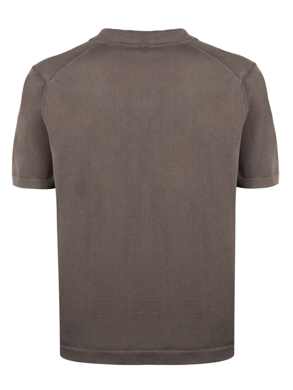 Shop Drumohr Fine-knit Cotton Polo Shirt In Grey