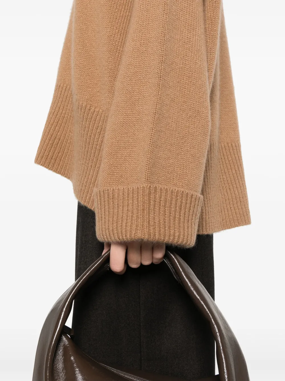 Arch4 Cornwall Ribbed Cashmere Sweater In Brown