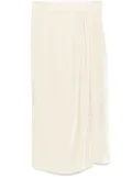 Blumarine velvet midi skirt - White