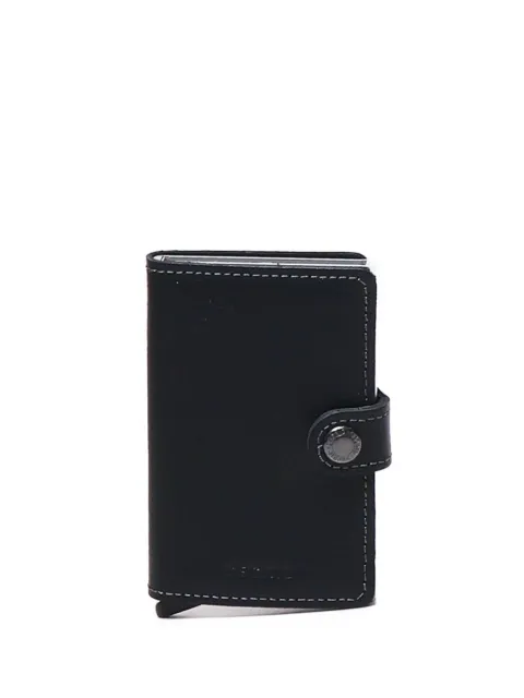 Secrid leather contrast-stitching wallet