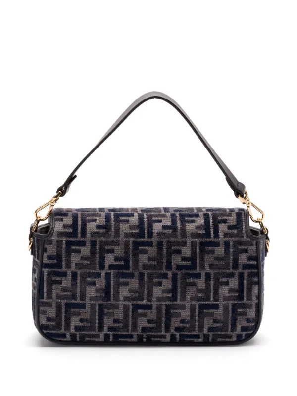 FENDI FF monogram Chenille Bag Blue FARFETCH AO