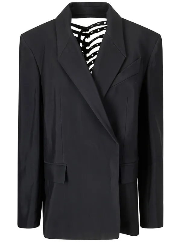Mugler Buckled Blazer in Black