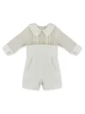 La Stupenderia long-sleeve cotton romper - Neutrals