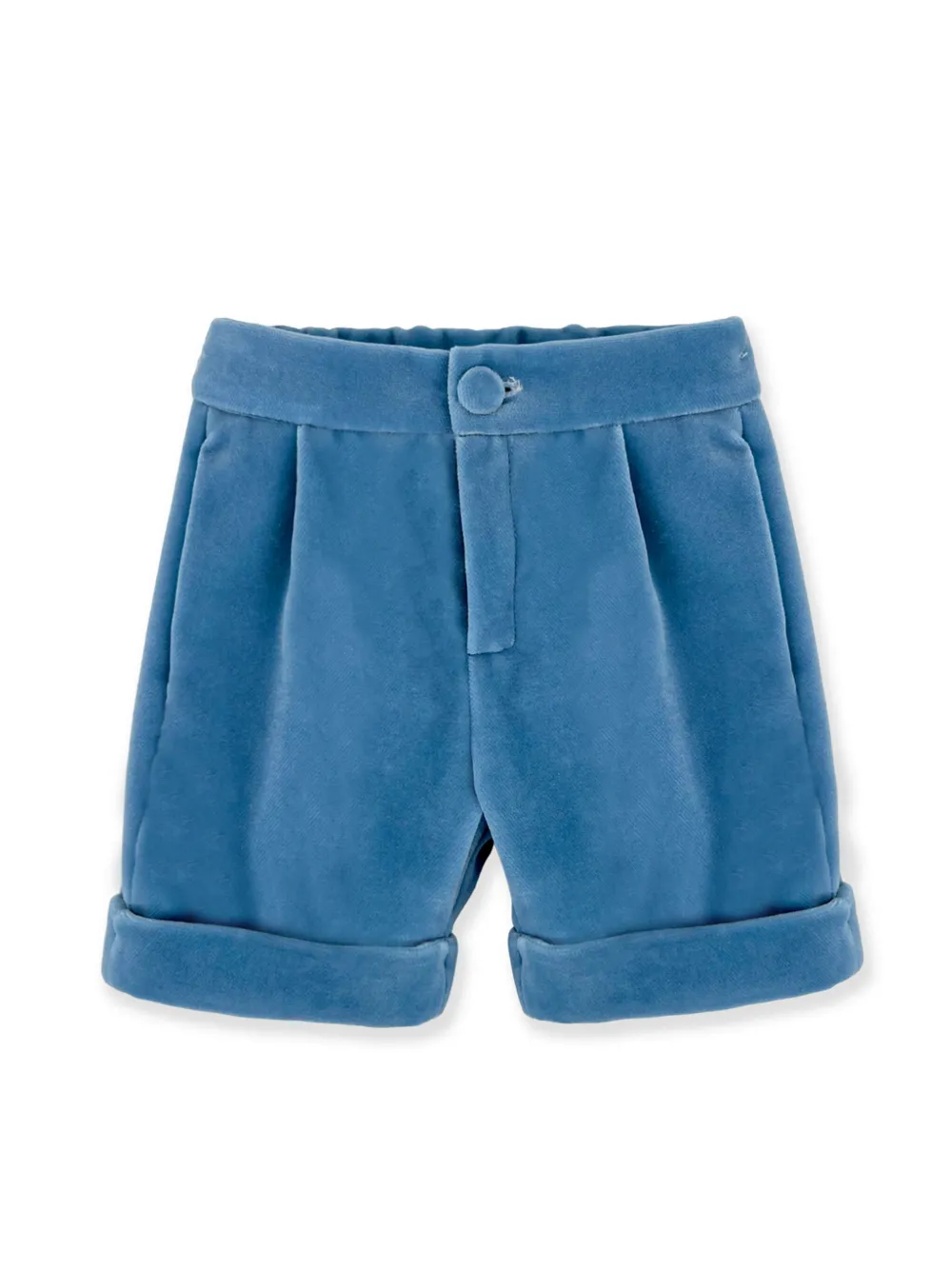 La Stupenderia Shirt met fluwelen-effect en lange mouwen en shorts Wit