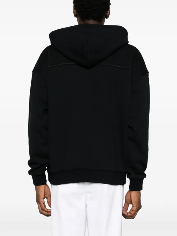 パーカー・フーディ ERMENEGILDO ZEGNA Men Hoodies N6MH01940 001 Black Zegna logo-embroidered Hoodie | Black | FARFETCH