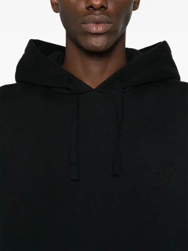 Zegna logo-embroidered Hoodie | Black | FARFETCH SA