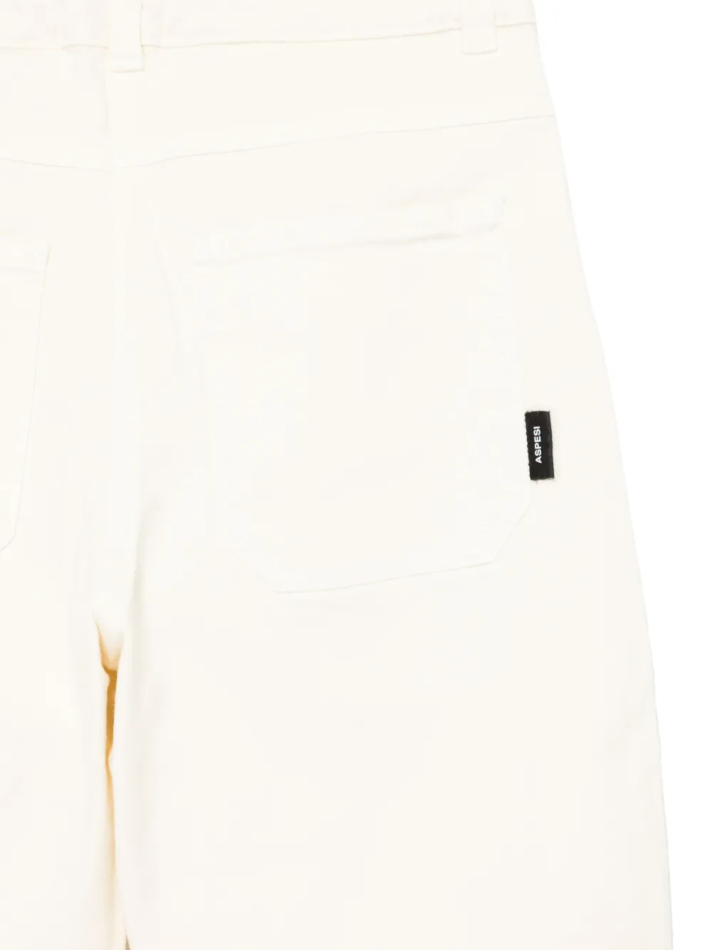 Aspesi Kids Straight jeans met logolabel Beige