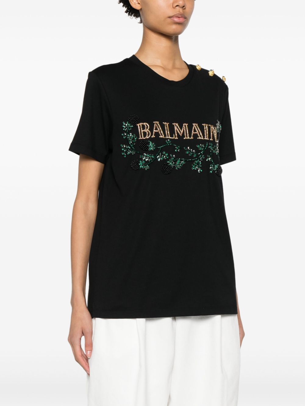 Balmain logo-embellished T-shirt Women