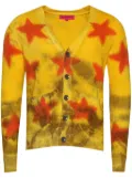 The Elder Statesman Star sprayed cardigan - Yellow