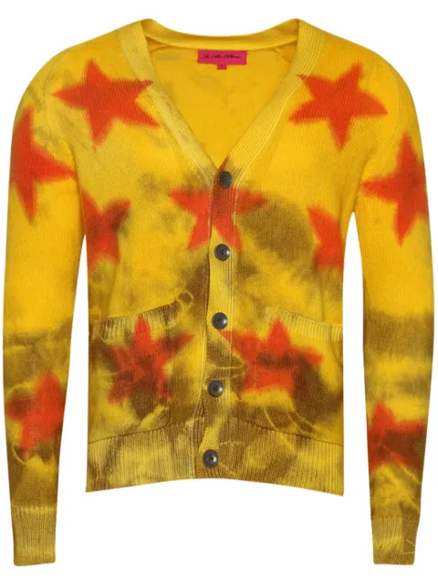 The Elder Statesman Star sprayed cardigan