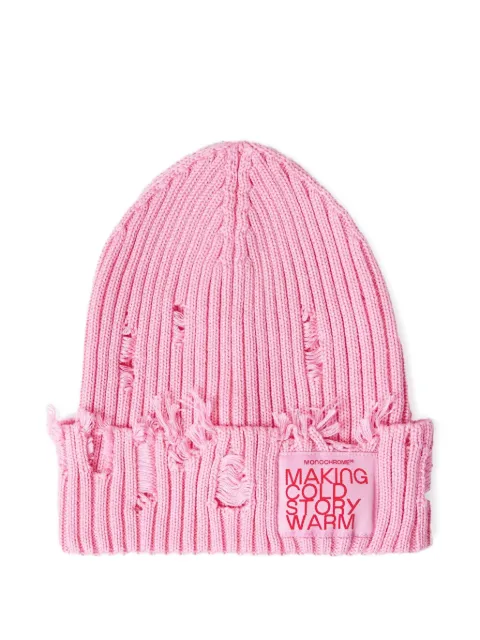 MONOCHROME distressed-effect beanie