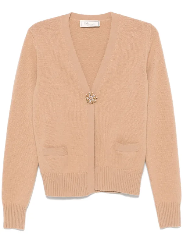Blumarine ブローチ カーディガン | ブラウン | FARFETCH JP