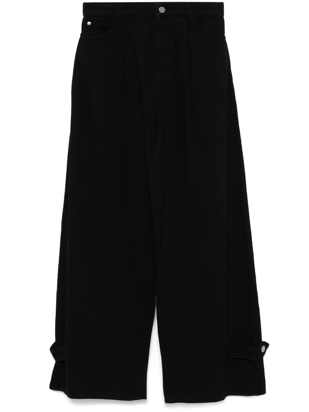 Emporio Armani twill trousers – Black