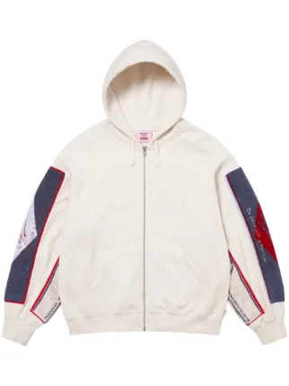 Supreme x Martine Rose Towel zip-front Hoodie | White | FARFETCH