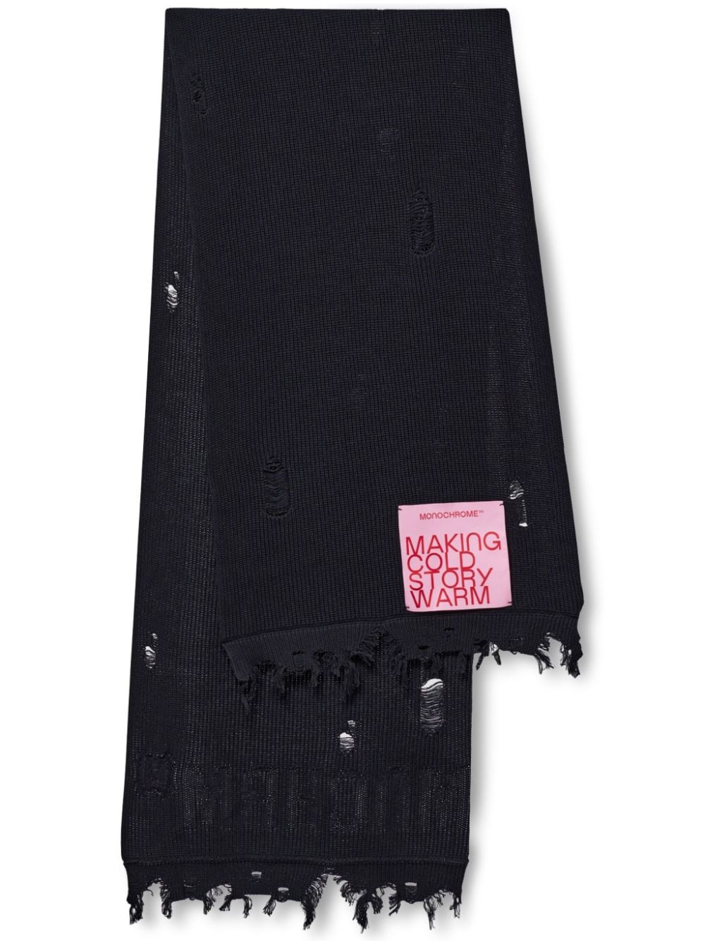 distressed-effect scarf