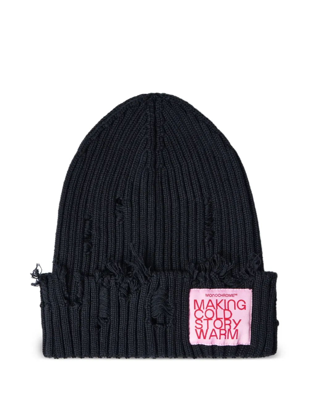 MONOCHROME distressed-effect beanie | Black | Image 1