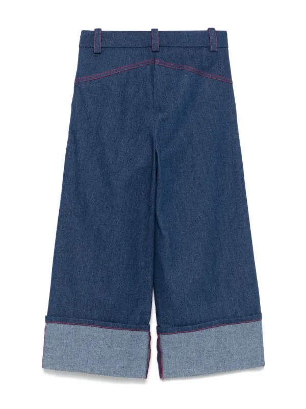 Mi Mi Sol floral-appliqué Jeans Blue FARFETCH PH