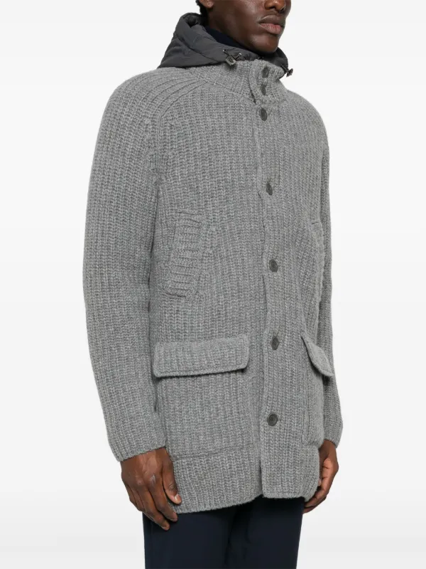【HERNO】ウール×ダウンジャケット レイヤードコート Herno レイヤード コート | グレー | FARFETCH JP