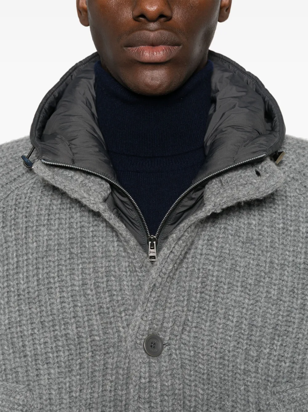 Herno Double-layer Coat In Gray